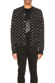 Кардиган Comme des Garçons Dot Print Wool With Black Emblem, цвет Black &amp; Natural