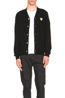 Кардиган Comme des Garçons With Gold Emblem, черный