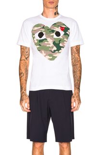 Футболка Comme des Garçons Camouflage, белый