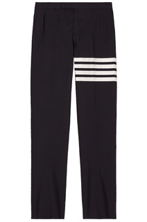 Брюки Thom Browne 4 Bar Backstrap Trouser Wide Leg, темно-синий