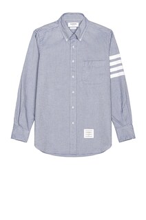 Рубашка Thom Browne Straight Fit 4 Bar, цвет Light Blue