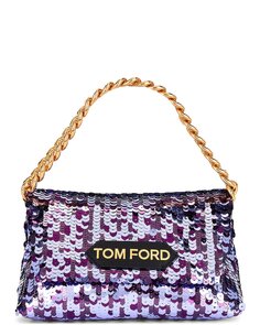 Сумка-клатч Tom Ford Sequins Label Mini Chain, цвет Lilac &amp; Black