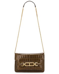 Сумка кросс-боди Tom Ford Stamped Croc Whitney Small Shoulder, хаки