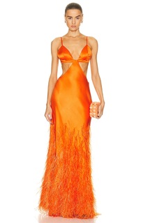 Платье Cult Gaia Raisa Gown, цвет Papaya