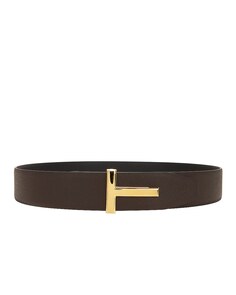 Ремень Tom Ford Small Grain Calf T, цвет Chocolate &amp; Black