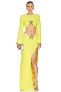Платье David Koma For FWRD Starfish Set, желтый
