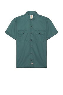 Рубашка Dickies Original Twill Short Sleeve Work, цвет Lincoln Green