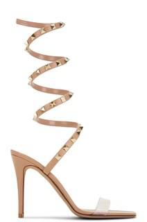 Туфли Valentino Garavani Wrap Around Rockstud, цвет Transparent &amp; Rose Cannelle