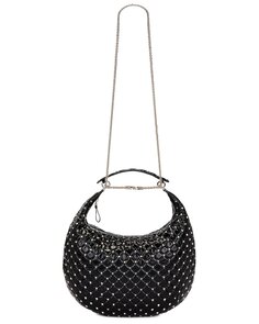 Сумка Valentino Garavani Rockstud Spike Hobo, неро