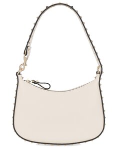 Сумка-клатч Valentino Garavani Rockstud Mini Hobo, слоновая кость