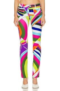 Брюки Emilio Pucci Straight Leg, цвет Turchese &amp; Viola