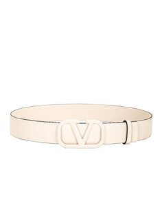 Ремень Valentino Garavani V Logo Signature 30, цвет Light Ivory