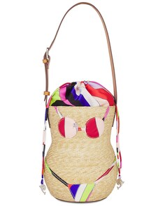 Сумка Emilio Pucci Straw, цвет Naturale Aranc &amp; Rosa