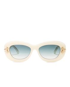 Солнцезащитные очки Emilio Pucci Oval Acetate, белый