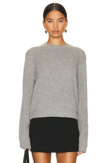 Свитер Enza Costa Long Sleeve Cashmere Crew Neck, цвет Heather Grey