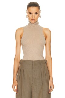 Топ Enza Costa Cashmere Halter Turtleneck, хаки