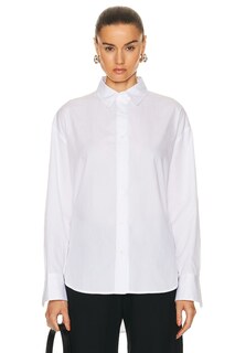 Рубашка Enza Costa Luxe Long Sleeve, белый