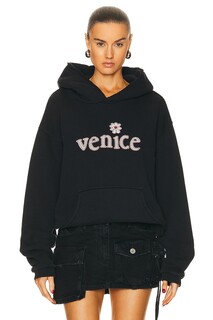 Свитер Erl Unisex Venice Patch Hoodie Knit, черный