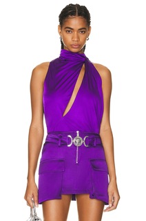 Топ Versace High Neck, цвет Bright Dark Orchid