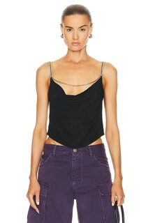 Майка Fleur Du Mal Jersey Embellished Cami, черный