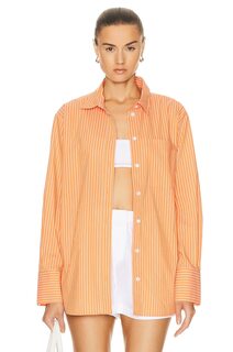Рубашка Frame The Oversized, цвет Bright Tangerine