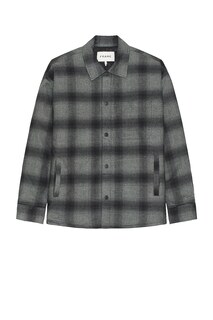 Рубашка Frame Plaid Overshirt, цвет Black &amp; Grey Plaid