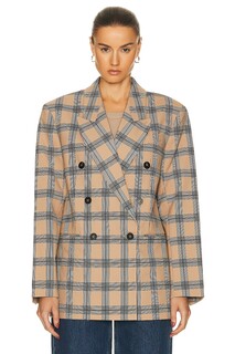 Куртка Zimmermann Luminosity Oversized, цвет Tan Check