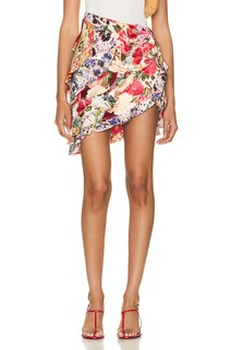 Юбка мини Zimmermann Wonderland Frill, цвет Spliced Multi Floral