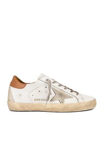 Кроссовки Golden Goose Superstar, цвет White &amp; Light Brown