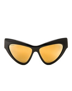 Солнцезащитные очки Gucci Cat Eye, цвет Black &amp; Gold