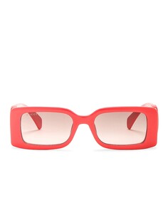 Солнцезащитные очки Gucci Rectangular, цвет Bright Red