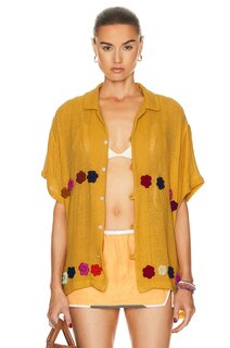 Рубашка Harago Crochet Flower, желтый