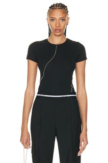 Топ Helmut Lang Short Sleeve, цвет Basalt Black