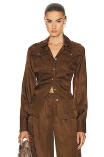 Футболка Helmut Lang Patch Pocket Shirt, цвет Cigar