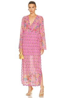 Платье Hemant And Nandita Fiora Kaftan, розовый