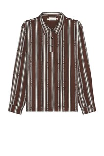 Рубашка Honor The Gift Stripe Henley, коричневый
