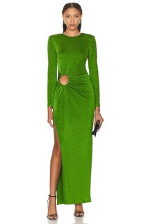 Платье макси Ila Gwen Long Sleeve, зеленый