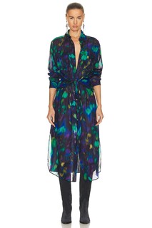 Платье Isabel Marant Etoile Nesly, цвет Blue &amp; Green