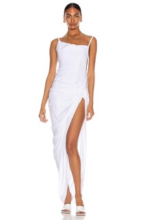 Платье Jacquemus La Robe Saudade Longue, белый
