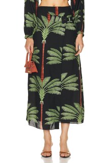 Юбка Johanna Ortiz Tribal Tropical Wrap, цвет Cuba Black &amp; Green