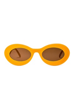Солнцезащитные очки Loewe Paula&apos;S Ibiza Oval, цвет Shinny Sunny Yellow