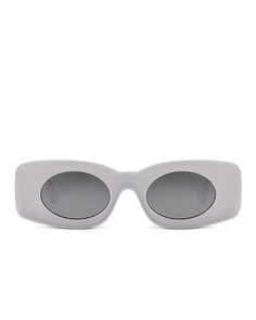 Солнцезащитные очки Loewe Paula&apos;S Ibiza Rectangle, цвет White &amp; Smoke Mirror