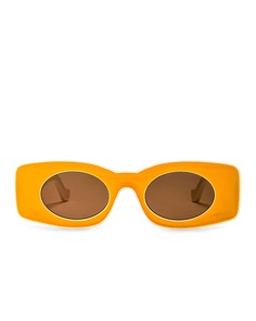 Солнцезащитные очки Loewe Paula&apos;S Ibiza Rectangle, цвет Shinny Sunny Yellow