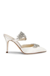 Туфли Manolo Blahnik Lurum 90, цвет Light Cream