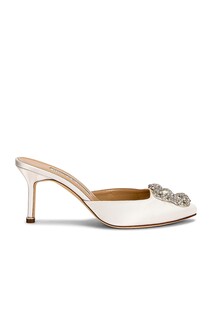 Туфли Manolo Blahnik Hangisimu 70, цвет Medium Cream