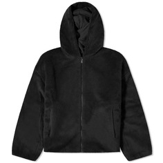 Куртка Pangaia Recycled Wool Fleece Reversible Bomber, черный
