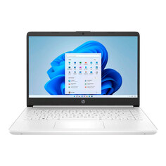 Ноутбук HP Laptop 14-dq0052dx, 14&quot;, 4Гб/64Гб, Intel Celeron N4120, Intel UHD Graphics, белый, английская клавиатура