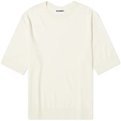 Футболка Jil Sander Merino Wool, светло-белый