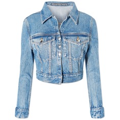 Куртка Alexander Wang Shrunken Cardi Trucker Denim, голубой