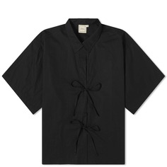 Рубашка Deiji Studios Tie up Short Sleeve, черный